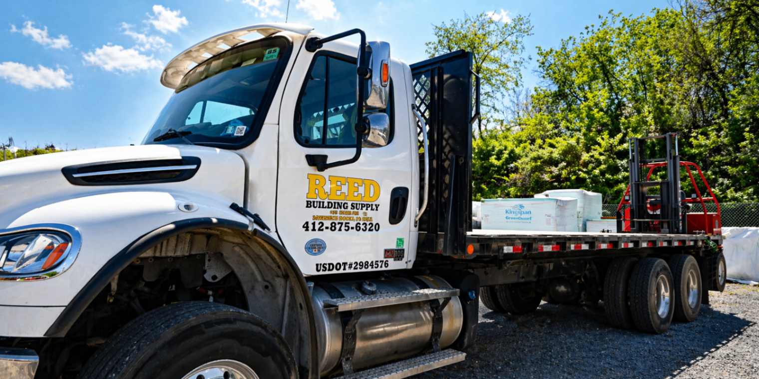 Reed Building Supply flatbed with Kingspan insulation